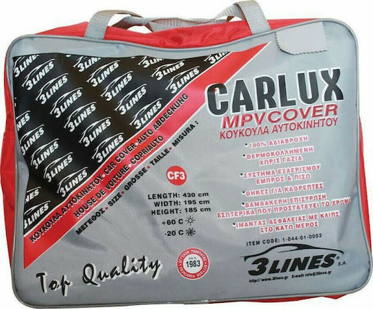 Carlux CF5 Κουκούλα Αυτοκινήτου με Τσάντα Μεταφοράς 515x195x185cm Αδιάβροχη για SUV/JEEP