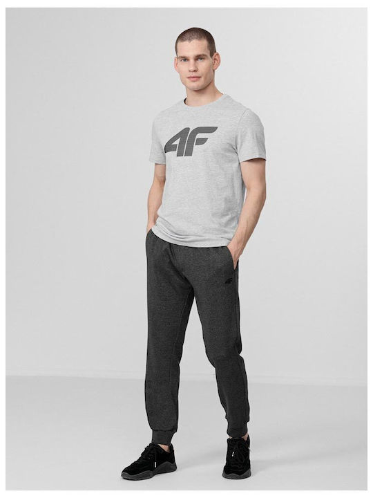 4F Men's Sweatpants with Rubber Gray