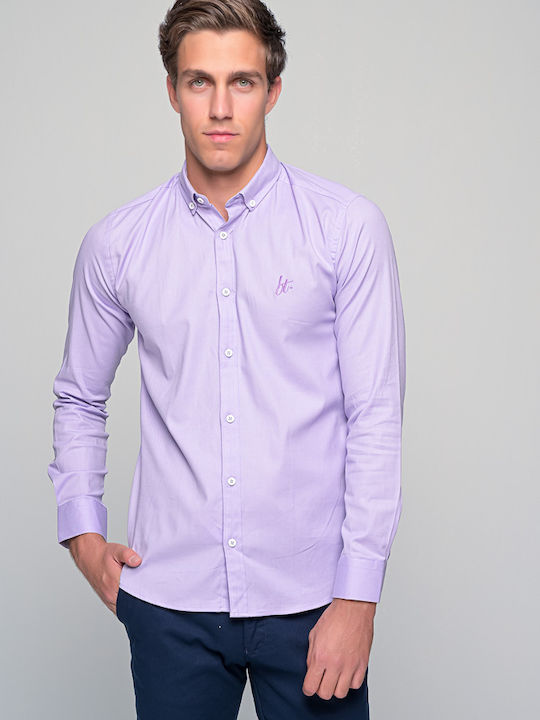 Ben Tailor Men's Shirt Long Sleeve Cotton Lilac