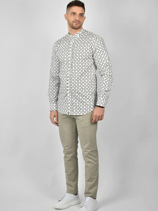 Makan Men's Shirt Long Sleeve White