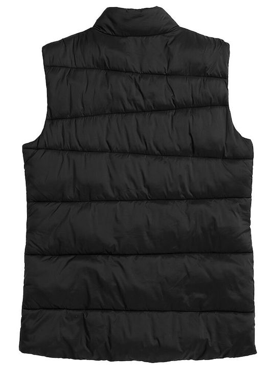 Women's Short Puffer Jacket for Spring or Autumn Black