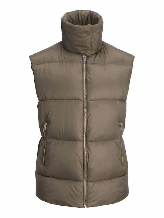 Jack & Jones Kurz Damen Ärmellos Puffer Jacke für Winter Morel