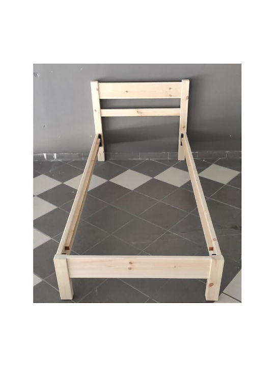 Νο2 Κρεβάτι Ημίδιπλο Ξύλινο για Στρώμα 120x190cm Επιλογές Χρώματος