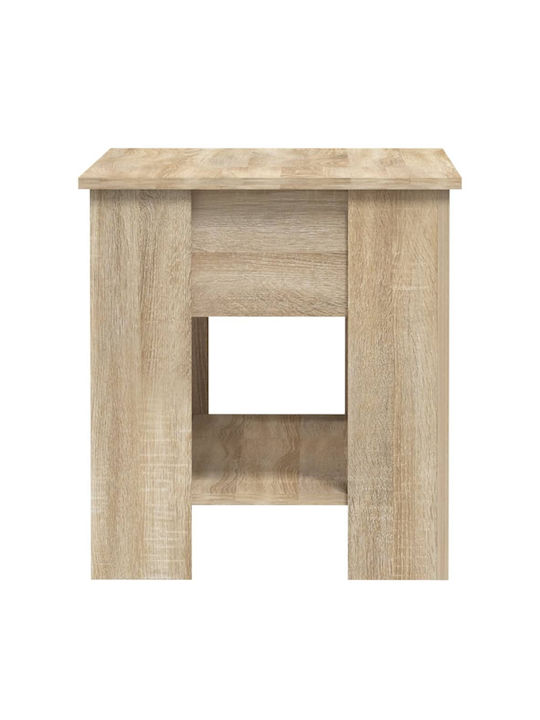 Rectangular Central Wooden Coffee Table with Lifting Mechanism Beige M101xW49xH52cm