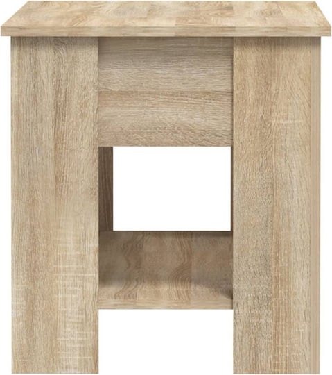 Rectangular Central Wooden Coffee Table with Lifting Mechanism Beige M101xW49xH52cm