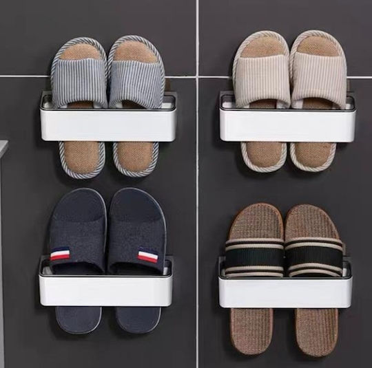 Plastic Hanging Shoe Storage Stand in White Colour 24x9x6cm