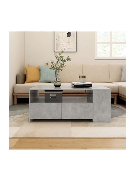 Rectangular Wooden Coffee Table Gray L102xW55xH42cm