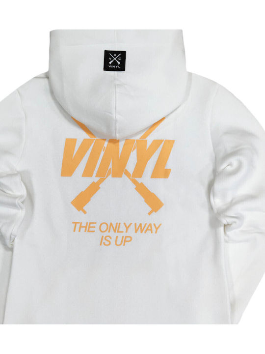 The Only Way Is Up Sweatshirt with Hood White