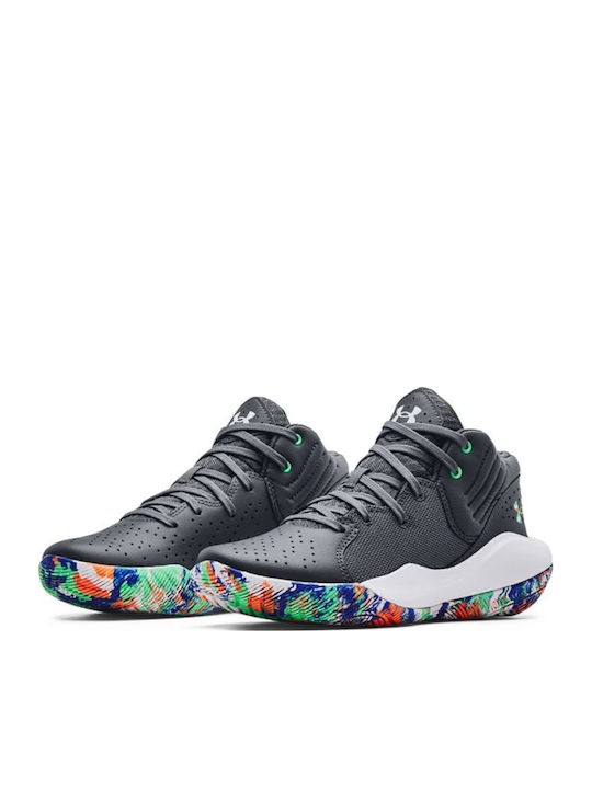 GS Jet 21 Kinder Sportschuhe Basketball mit Schnürsenkeln Gray
