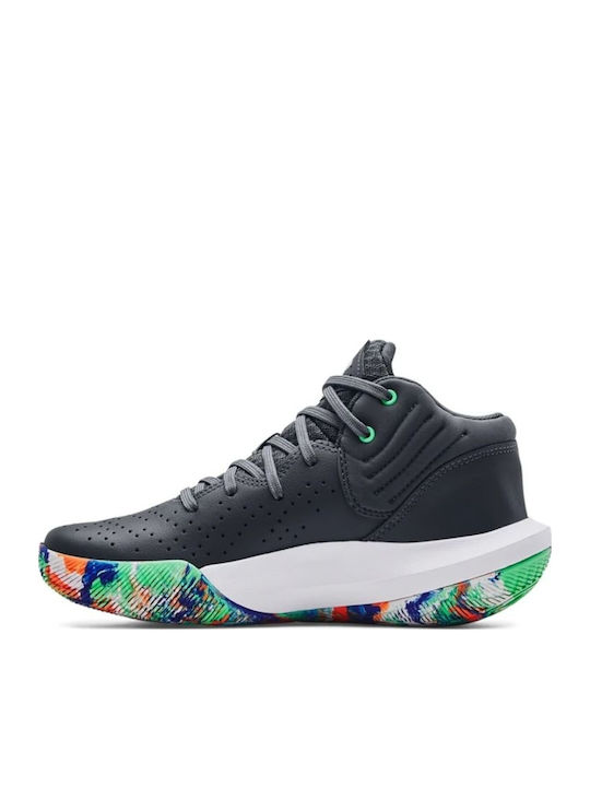 GS Jet 21 Kinder Sportschuhe Basketball mit Schnürsenkeln Gray