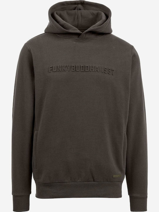 Sweatshirt with Hood Khaki
