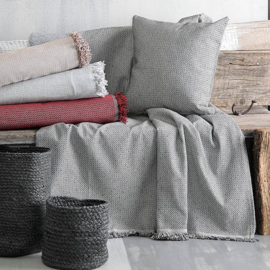 Rythmos Luna Cuverturi Pentru Canapea De Fotoliu 2 Fețe Jacquard 180x160cm Gri Închis