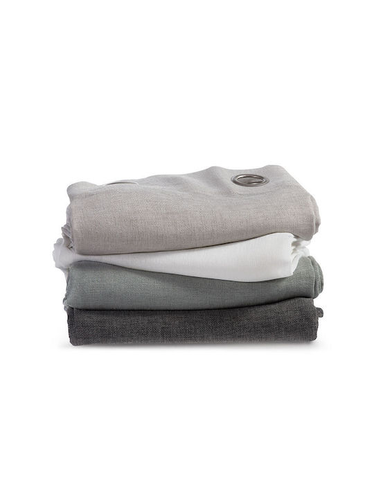 Nef-Nef Homeware Vorhang mit Grommet Monique Schwarze 140x265cm