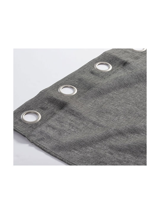 Nef-Nef Homeware Vorhang mit Grommet Monique Schwarze 140x265cm