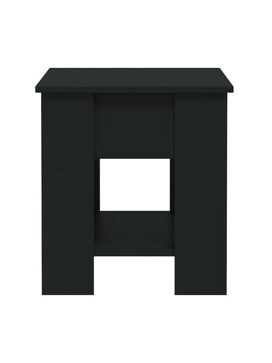 Rectangular Central Wooden Coffee Table with Lifting Mechanism Black M102xW49xH42cm