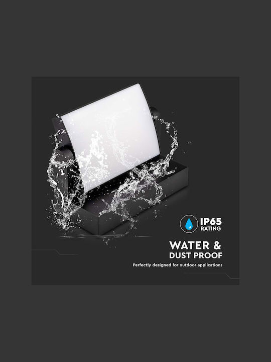 V-TAC Wall-Mounted Outdoor Ceiling Light LED IP65 17W with Natural White Light 21.2x16.5x10εκ.