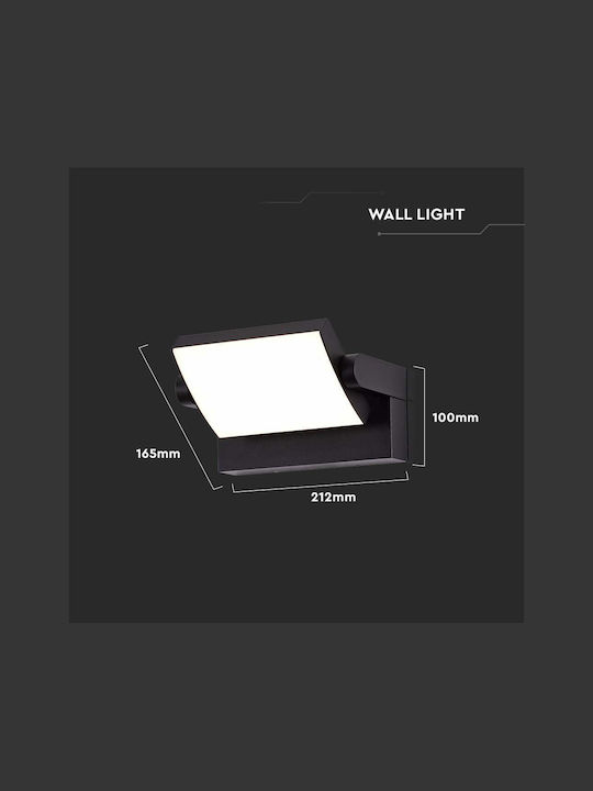 V-TAC Wall-Mounted Outdoor Ceiling Light LED IP65 17W with Natural White Light 21.2x16.5x10εκ.
