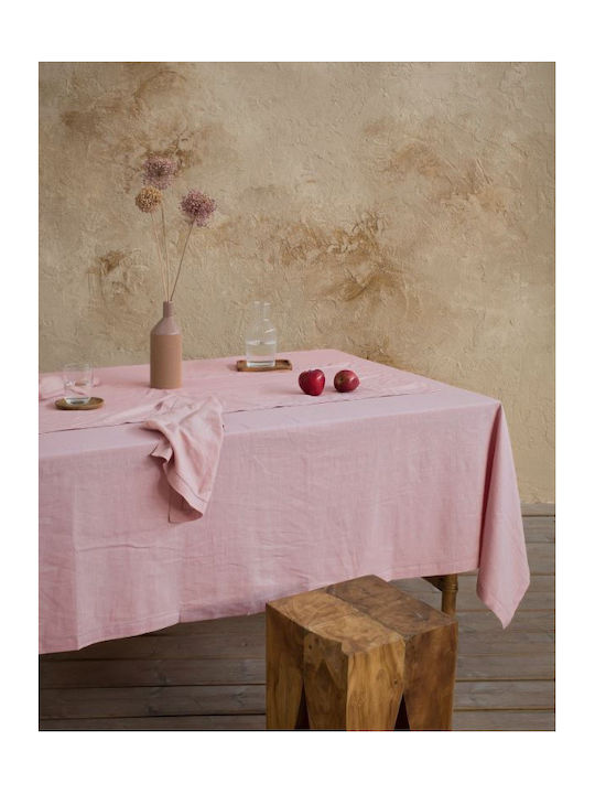 Nima Τραπεζομάντηλο Linho Dusty Pink 150x250εκ.