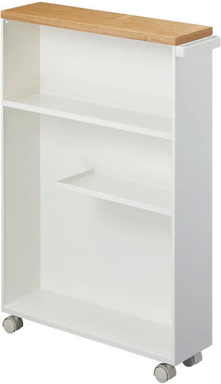 Yamazaki Boden Badezimmerregal Metallisch mit 3 Regalböden 47.5x13x68cm Weiß Yamazaki Boden Badezimmerregal Metallisch mit 3 Regalböden 47.5x13x68cm Weiß