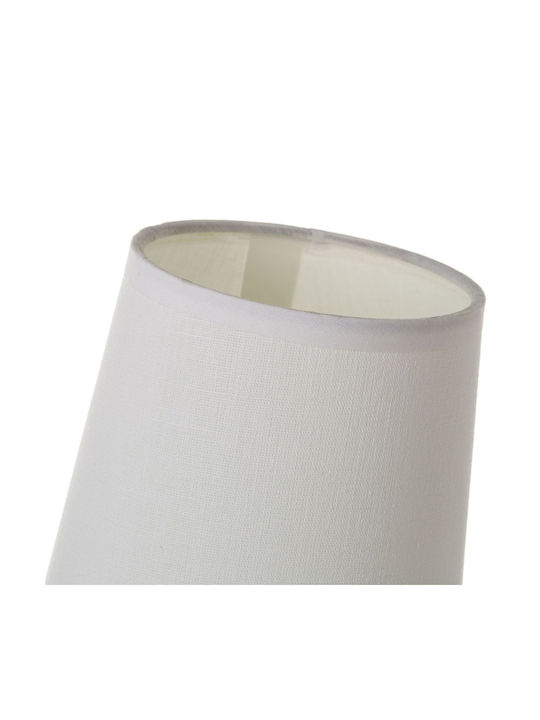 Unimasa Metal Lampă de masă pentru Soclu E14 cu Abajur Alb și Bază