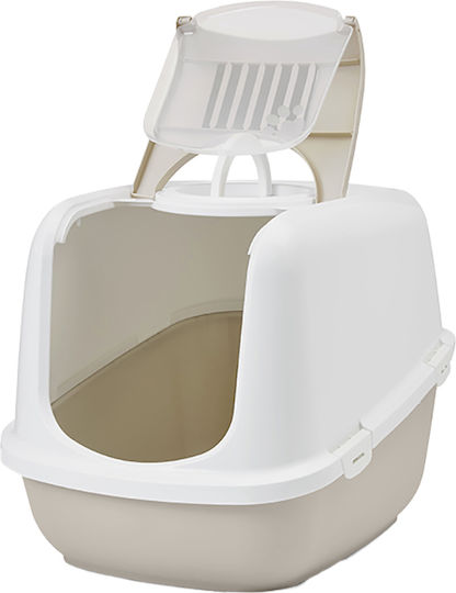 Savic Nestor Jumbo Cat Toilet Closed Beige L66.5 x W48.5 x H46.5cm
