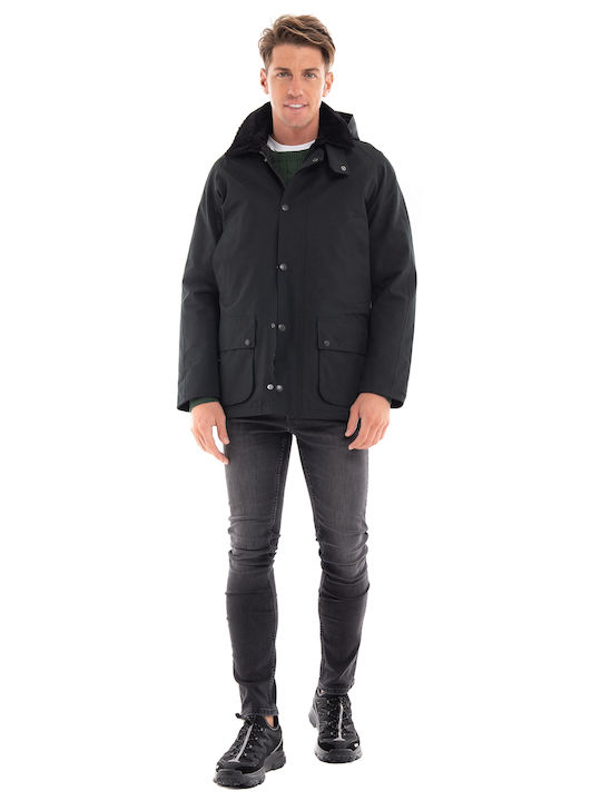 Barbour Winter Ashby Herren Winter Jacke Lässig Schwarz