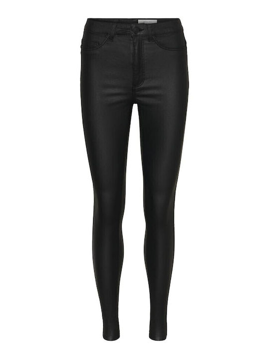 Dama Tesatura Pantaloni cu Croială Super Slim Negru