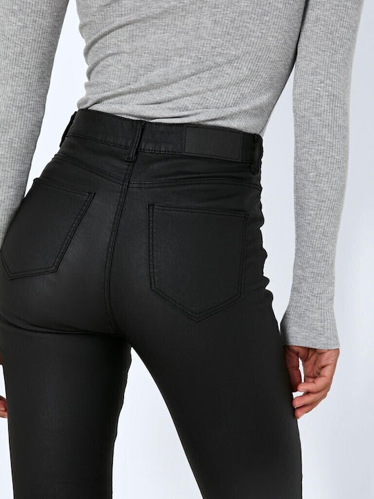 Dama Tesatura Pantaloni cu Croială Super Slim Negru