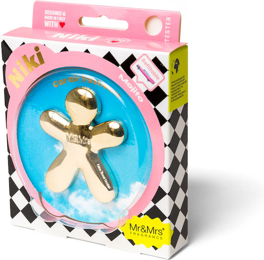 Mr & Mrs Fragrance Αρωματικό Αεραγωγού Αυτοκινήτου Niki Gold Chrome Oriental