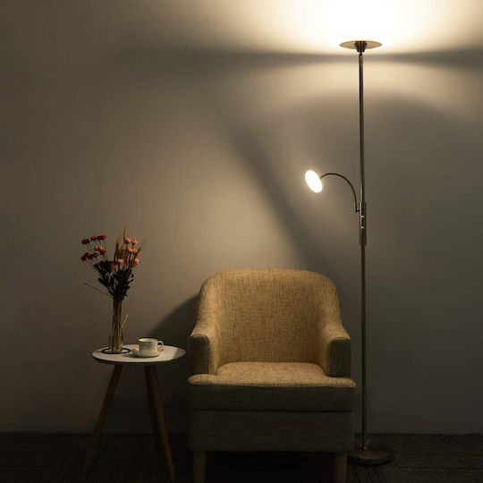 Pakfung LED Stehleuchte H180xB25cm. mit Warmweißem Licht 1620lm Weiß
