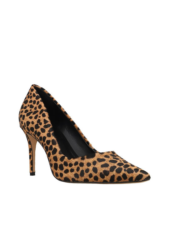 Carrano Leder Pumps mit Stiletto-Absatz Animal Print