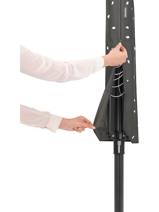 Brabantia Lift-O-Matic Rotary Dryer Metallic Folding Floor Clothes Drying Rack with Hanging Length 50m