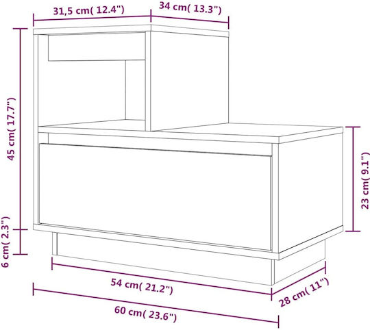 Noptiere din Lemn Masiv Bej 2buc 60x34x51cm