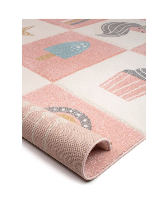 Viokarpet 37835-255 Kinder Teppich Rosa 160x230cm Dicke 13mm