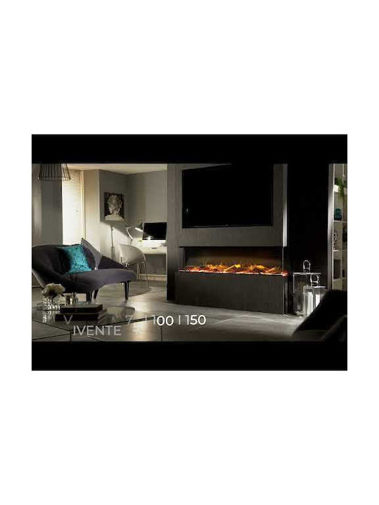 Richen 3D Achileas Wall R-EF407A-MT407A Montat pe perete Șemineu electric 2000W 110x59cm Alb