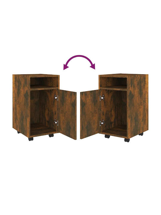 Cabinet de Birou cu roți Nucă 33x38x60cm