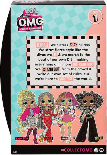 MGA Entertainment OMG Neonlicious Doll for 4+ years old+ Years 23cm