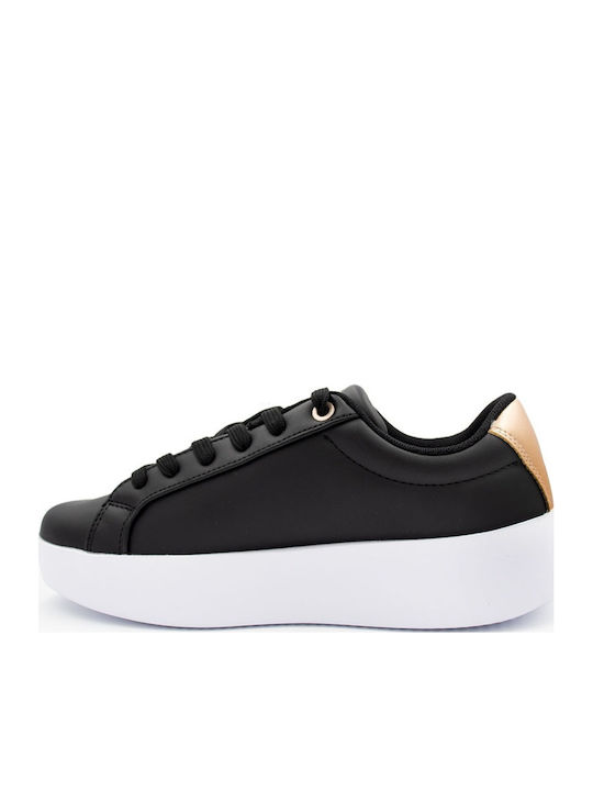 Contea Damen Flatforms Sneakers Schwarz