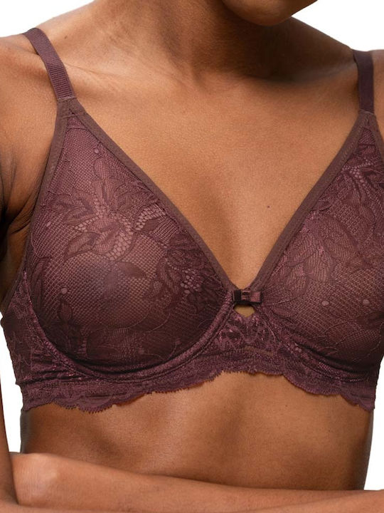 Amourette Charm Bra without Padding Underwire Brown