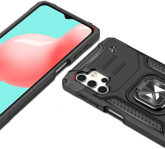 Wozinsky Ring Armor Задна корица Пластмаса Черен (Galaxy A23 4G / Galaxy A23 5G)