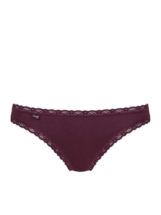 24/7 Weekend H Tanga Βαμβακερά Women's Slip 3Pack with Lace