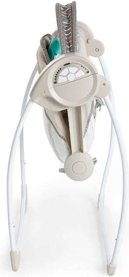 Bright Starts Electric Baby Relax Swing Portable Swing in with Music and Vibration Beige for Child up to 9kg