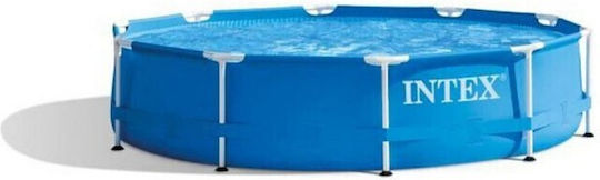 Intex Στρογγυλή Πισίνα PVC 4485lt με Μεταλλικό Σκελετό 305x76εκ. Μπλε