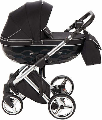 Adamex Chantal Special Edition 3 in 1 Verstellbar 3 in 1 Baby Kinderwagen Geeignet für Neugeborene Schwarz