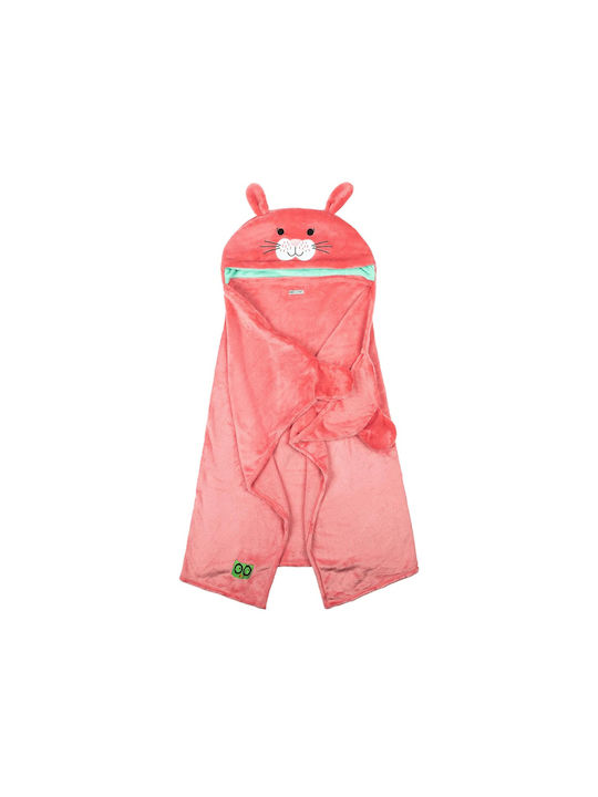 Zoocchini Κουβέρτα Fleece Bunny Κοραλί 91x127εκ.
