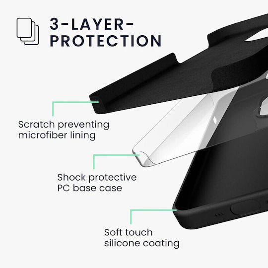 KWmobile Back Cover Σιλικόνης Μαύρο (iPhone 14 Pro)