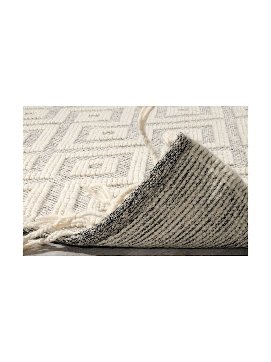 Tzikas Carpets Nomad 55157-060 Handmade Rug Rectangular Wool with Fringes Beige