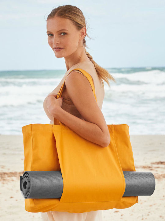 EarthAware Organic Yoga Tote Υφασμάτινη Γυναικεία Tote Τσάντα Κίτρινη