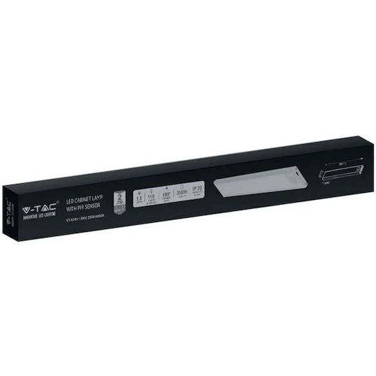 V-TAC Rechargeable LED Light Linear for Cabinets with Battery Powered and Motion Sensor 1pcs