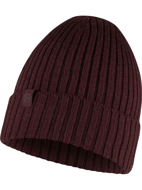 Norval Merino Hat Шапка Мъжки Шапка с Ребреста Плетка в Бордо цвят